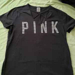 🖤PINK strappy tee